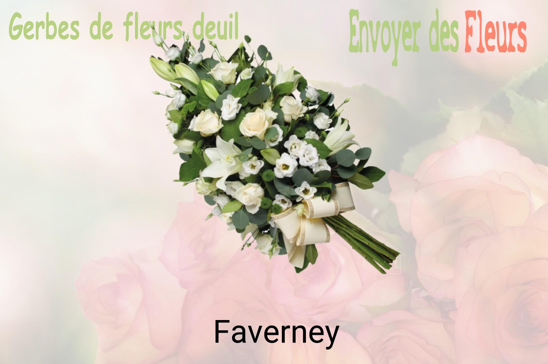 Gerbe de fleurs de deuil livrée à Faverney